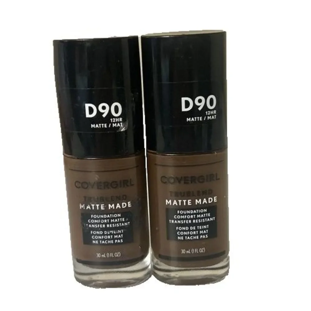 Covergirl Trublend Matte Made Liquid Foundation D90 Espresso 1 Fl oz 2 Pack